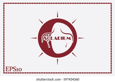 solarium logo, icon vector illustration 