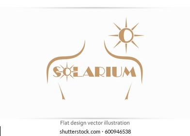 solarium logo, icon vector illustration