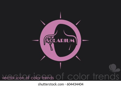 solarium logo, icon vector illustration