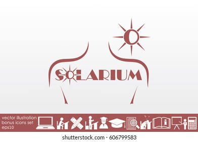 solarium logo, icon vector illustration