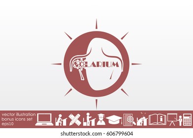 solarium logo, icon vector illustration