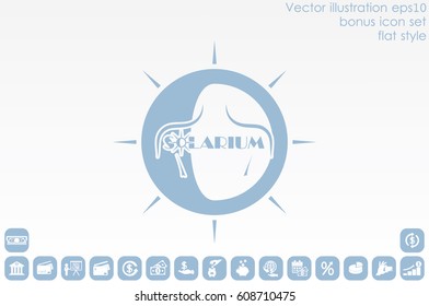 solarium logo, icon vector illustration