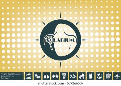 solarium logo, icon vector illustration