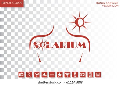solarium logo, icon vector illustration