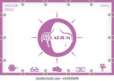 solarium logo, icon vector illustration