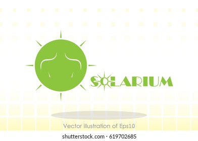solarium logo, icon vector illustration