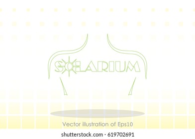 solarium logo, icon vector illustration