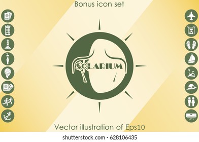 solarium logo, icon vector illustration