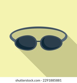 Solarium protection glasses icon flat vector. Spa sun. Fashion girl