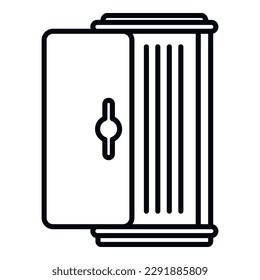 Solarium salon icon outline vector. Bed sun. Skin beauty