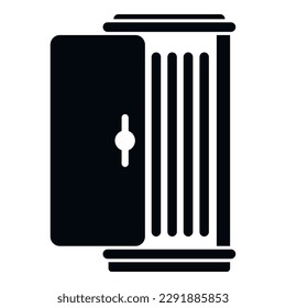 Solarium salon icon simple vector. Bed sun. Skin beauty