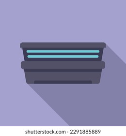 Vector plano de icono de forma de solárium. salón de belleza. Piel de belleza