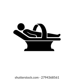 Solarium Tanning Bed Icon Isolated On White Background 