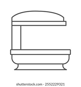 Solarium thinline icon , vector, pixel perfect, illustrator file