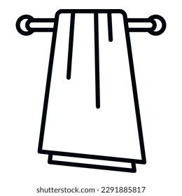 Solarium towel icon outline vector. Spa salon. Skin body