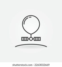 Solar-Powered Radiosonde vector concept outline icon or symbol