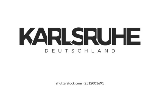 solarus Deutschland, modern and creative vector illustration design featuring the city of Germany as a graphic symbol and text element, set against a white background