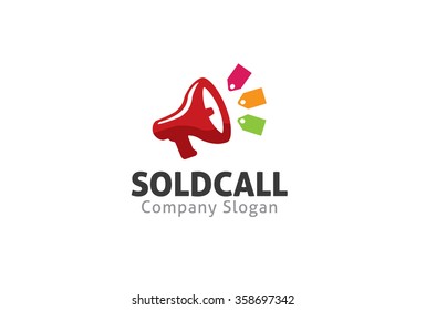 Sold Call Logo Symbol Design Illustration