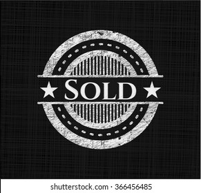 Sold chalkboard emblem