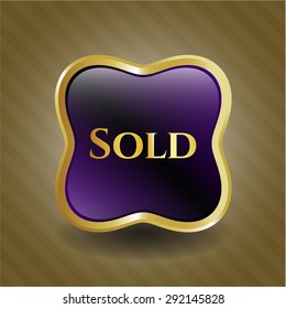 Sold gold shiny emblem