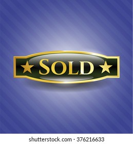 Emblema dorado brillante vendido