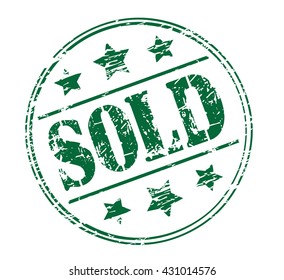sold grunge stamp, vector illustration 
