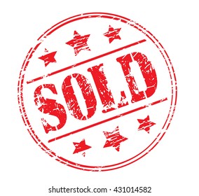 sold grunge stamp, vector illustration 