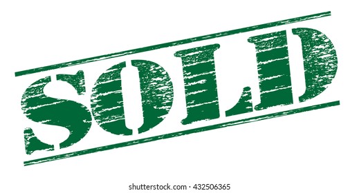 sold grunge stamp, vector illustration