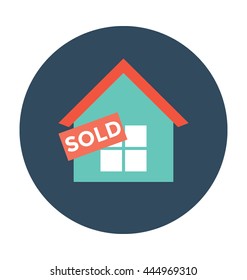 Sold Home Vector Icon