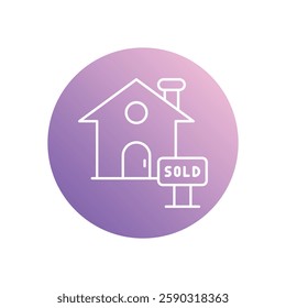 Sold Homes icon vector stock illustration