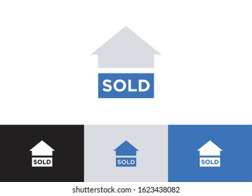 sold house glyph vector icon - ui icon vector