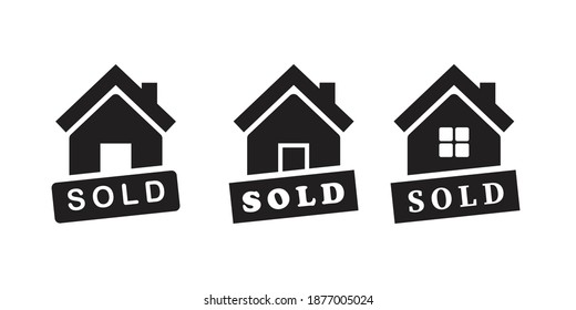 Sold house icon design. vector illustration