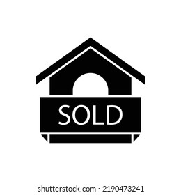 Sold House Icon Design. Vector Illustration