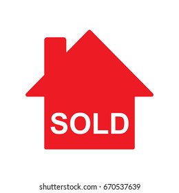 sold house sign isolated vector