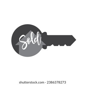 Sold house sign vector design