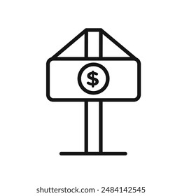 signo de Vector en blanco y negro