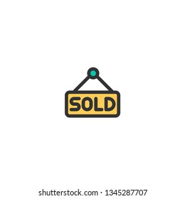 Sold icon design. e-commerce icon vector illustration