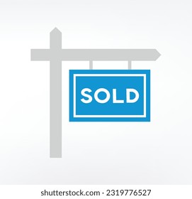 Sold Icon. Sold glyph style vector icon 
