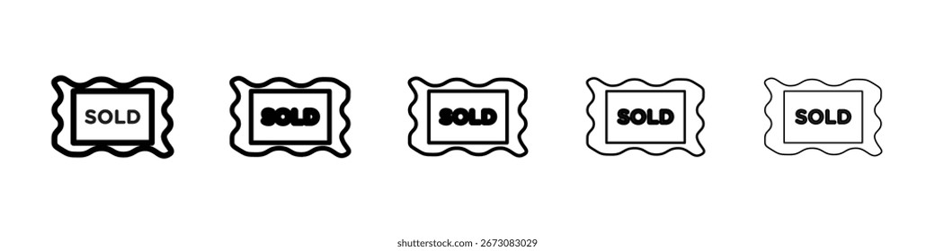 Vendido icono aislado Vector sobre fondo blanco conjunto