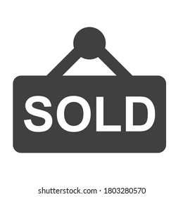 Sold icon on white background vector illustration
