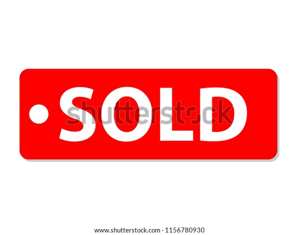 Sold Icon On White Background Sold Stock Vector (Royalty Free) 1156780930