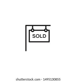 Sold icon, Sold out vector icon. Real Estate Symbol for your web site design, logo, app, UI. Vector illustration, EPS 10 