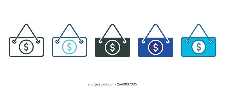 Conjunto de iconos vendidos Estilo múltiple de