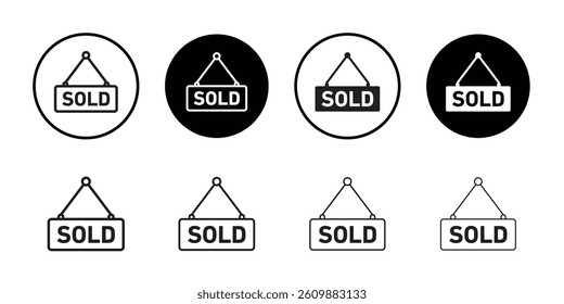 Sold icon Simple thin outline