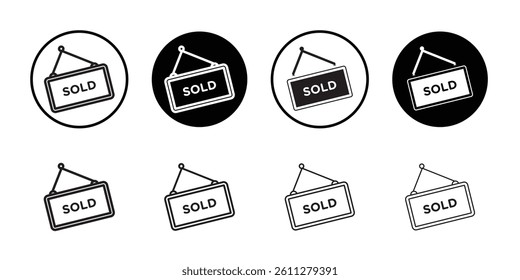 Sold icon Thin line art collection