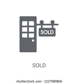 Sold icon. Trendy Sold logo concept on white background from Real Estate collection. Suitable for use on web apps, mobile apps and print media.