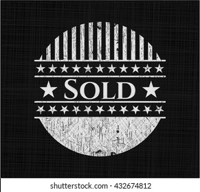 Sold on chalkboard