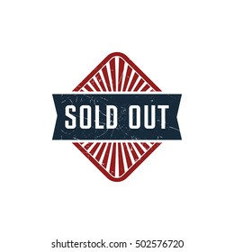 Sold Out badge in grunge style