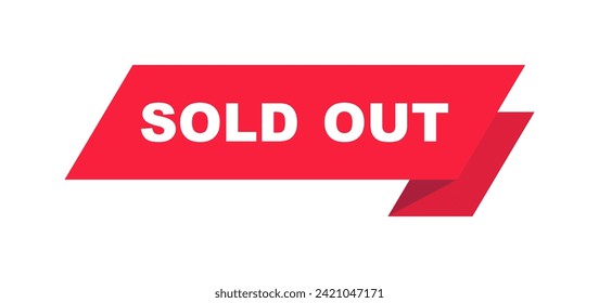 Sold Out badge. Sale sticker. Sold Label. Vector illustration.