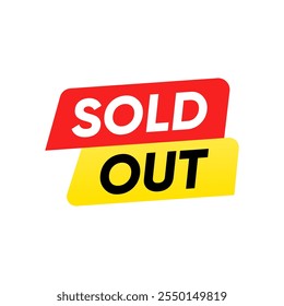 Sold Out banner isolated design template